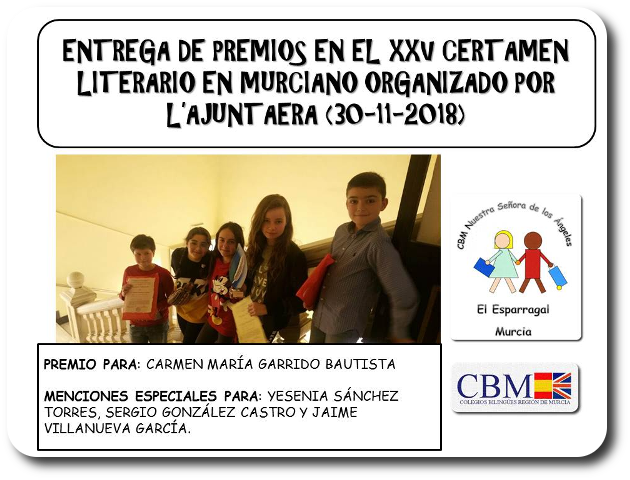 PREMIOS CERTAMEN LITERARIO EN MURCIANO