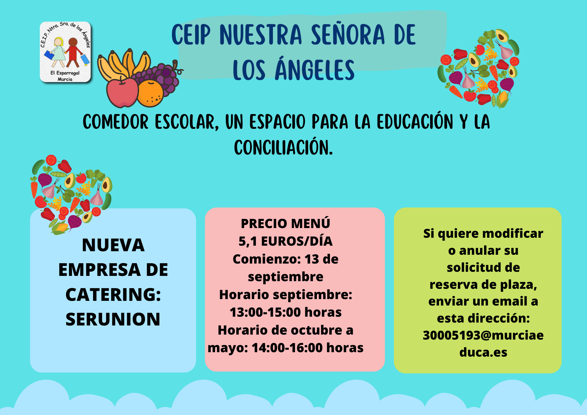 NOVEDADES COMEDOR ESCOLAR