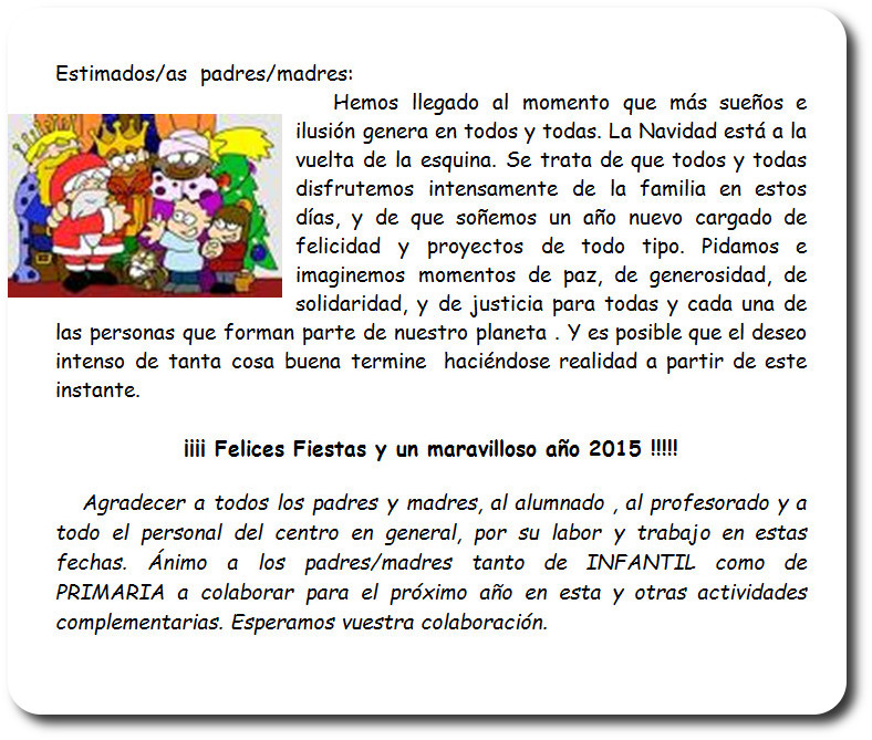 CARTA DE NAVIDAD