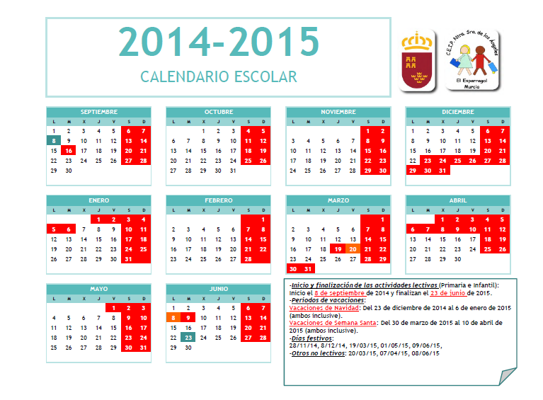 calendario escolar