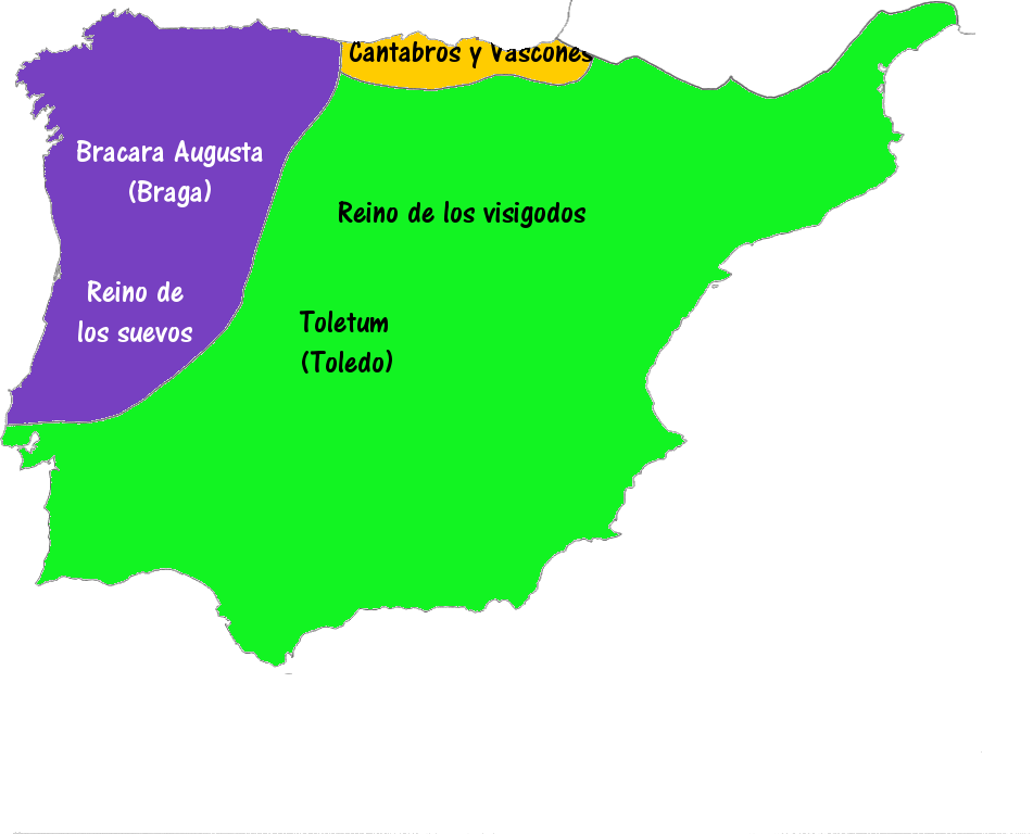 mapa visigodo