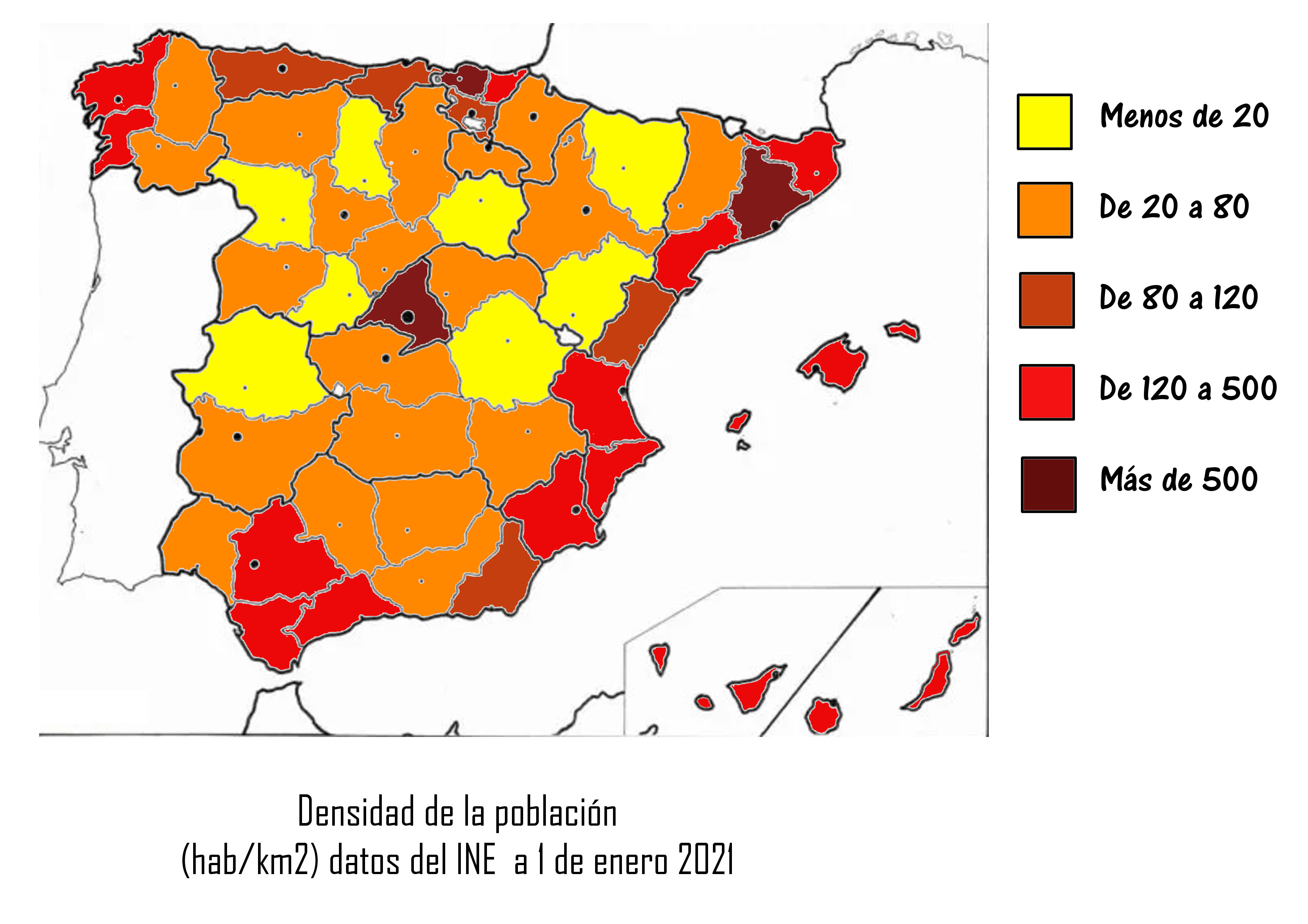 mapa densidad